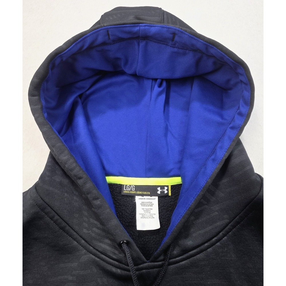 Under Armour Hoodie Mens L LIMITED USE Pullover Sweatshirt Gray Neon - Picture 9 of 9